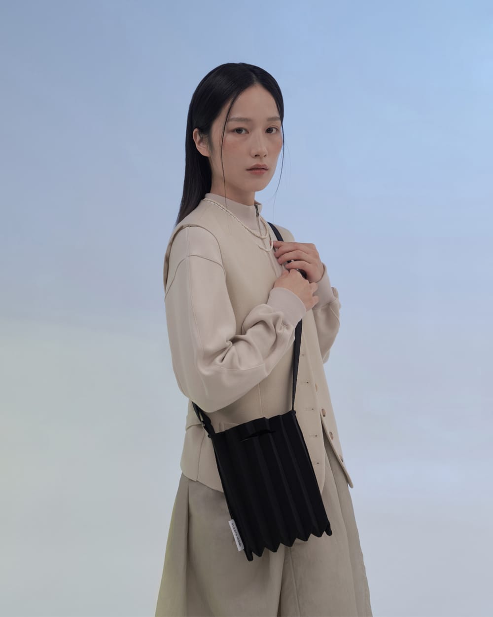 韓國PLEATS MAMA - Mini Studio Bag Black